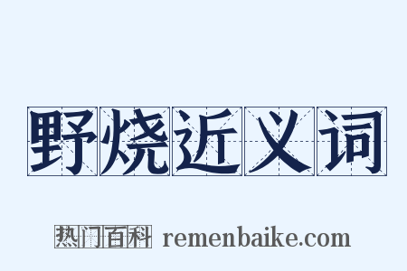 野烧近义词是什么意思的图片